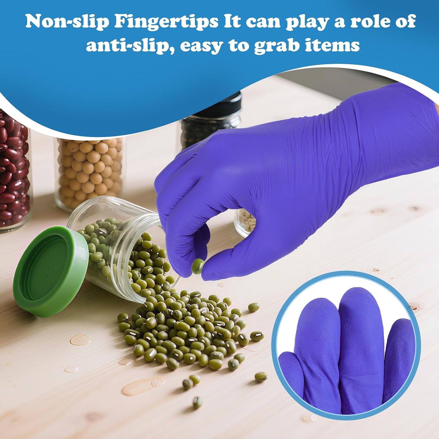 Disposable Nitrile Gloves for Kids 4-10 Years, XS Size, Perfect for Gardening, Cooking and Cleaning -100 PCS