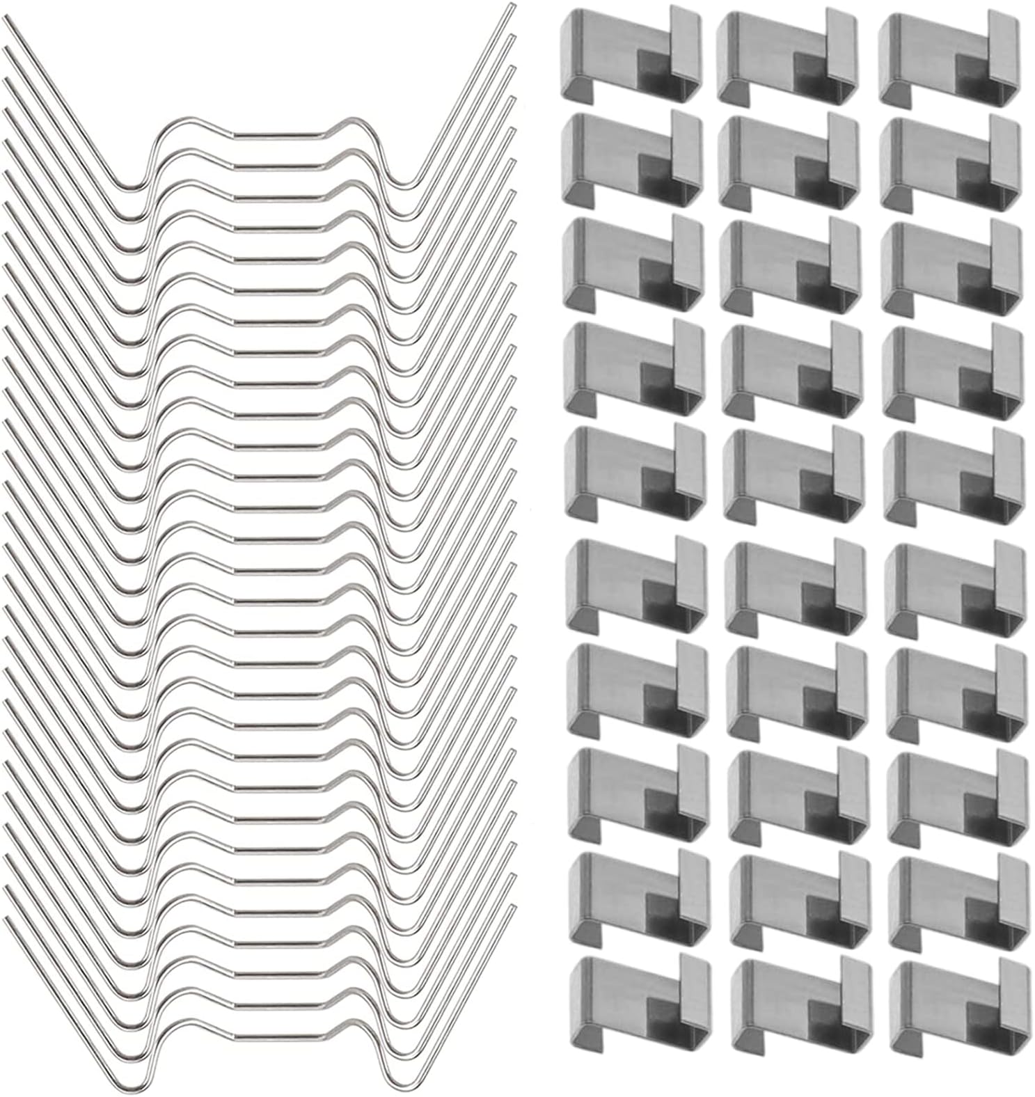 LATERN 150Pcs Greenhouse Glazing Clips, Stainless Steel Greenhouse Glazing Glass Clips Spring, W