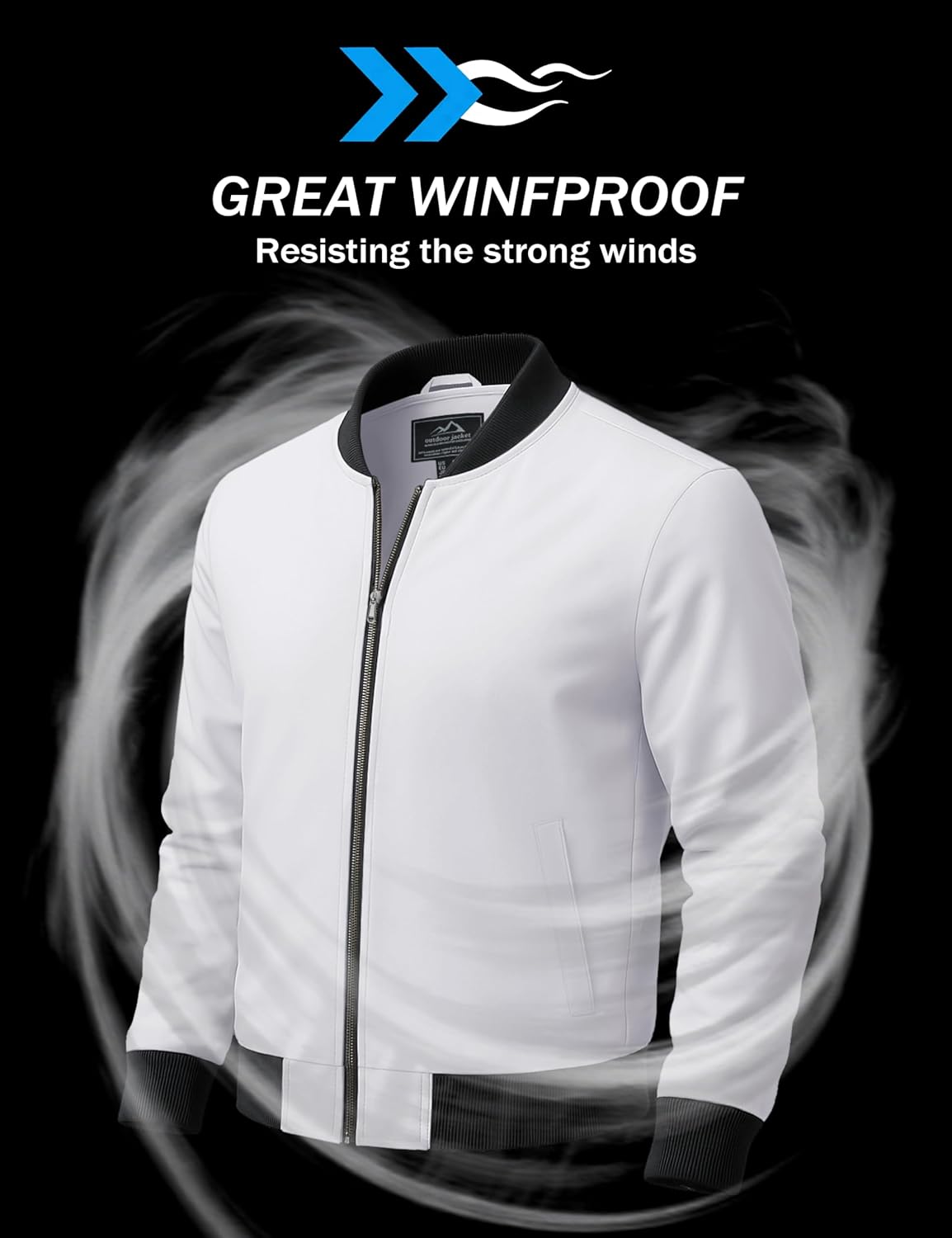 MAGCOMSEN Men's Bomber Jacket Lightweight Casual Zip Up Windbreaker Spring Fall Golf Coat with Pockets - Image 4