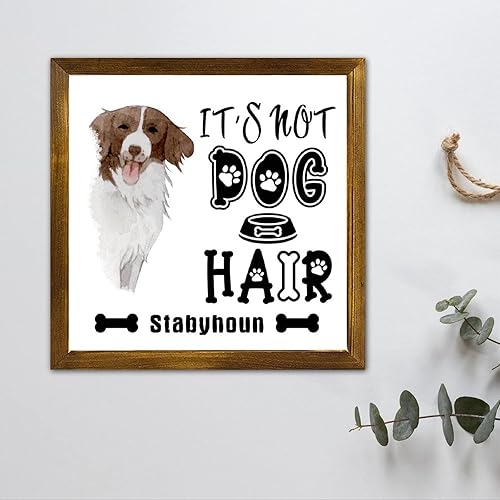 Vista 55 de Letrero de madera con texto en inglés «It's Not Dog Hair» («It's Not Dog Hair» American Bully Dog Dog), regalo decorativo para la pared del hogar