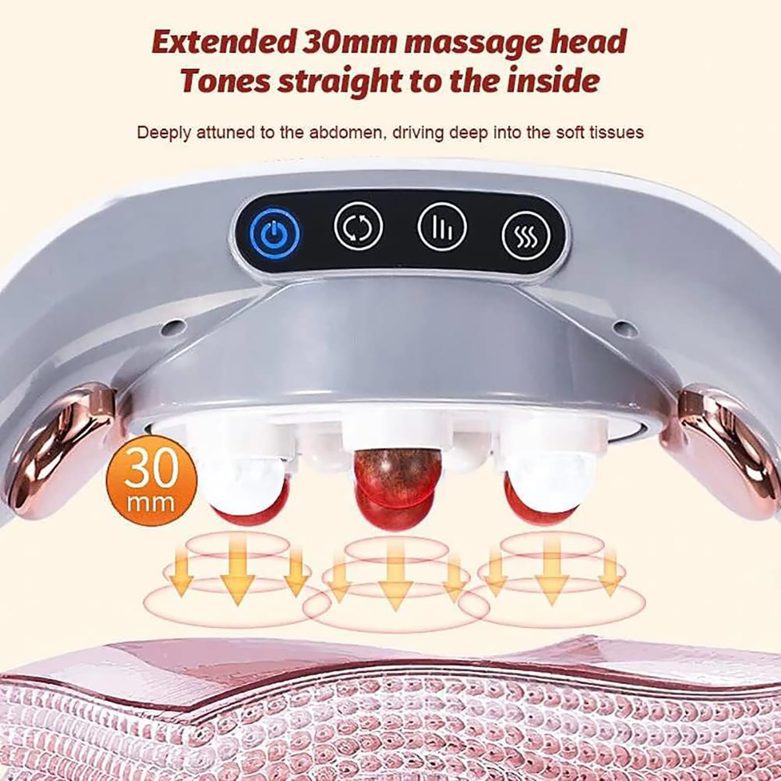 Masseur Abdominal Électrique, Masseur De Cellulite Abdominale, Ceinture Amincissante Sans Fil, 5 Modes Et 3 Niveaux D'intensité Réglables, Pétrissage Shiatsu 3D Pour Des Problèmes Comme L'indigestion