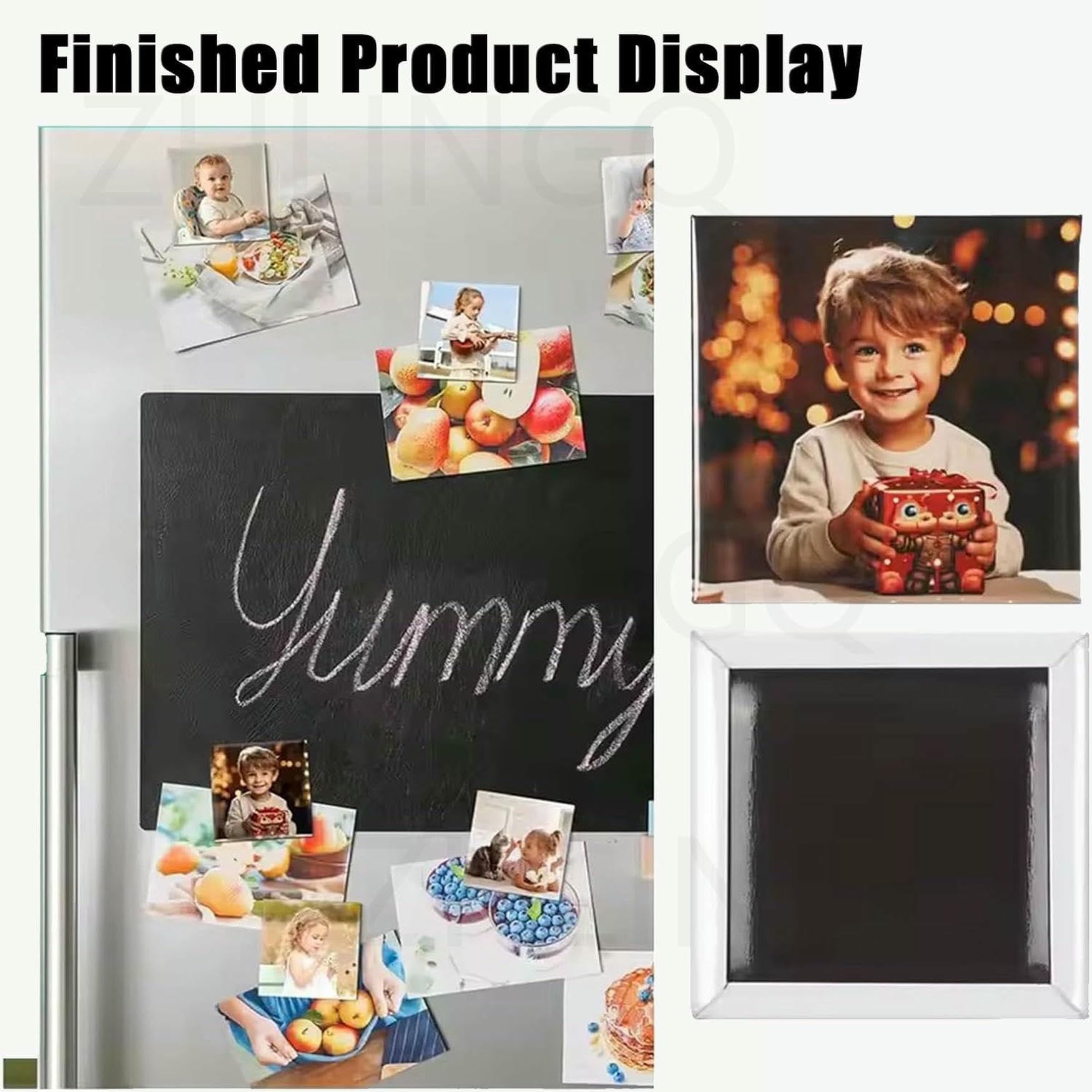 Macchina per Fare Imanes, Ultra HD 65 * 90 Mm / 2,6 * 3,5 Pollici, con 1000 Giochi di Consumabili, Ideale per Decorare Il Frigorifero con Imanes, Maker + Knife + (Cartone + Magnete) * 1000