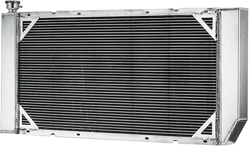 Miniatura 8 de ALLOYWORKS Radiador de aluminio de 3 filas para Chevy CK Suburban Truck Blazer Tahoe 5.7L V8 Radiadores de flujo cruzado, OEM 1520,1522,1693, solo