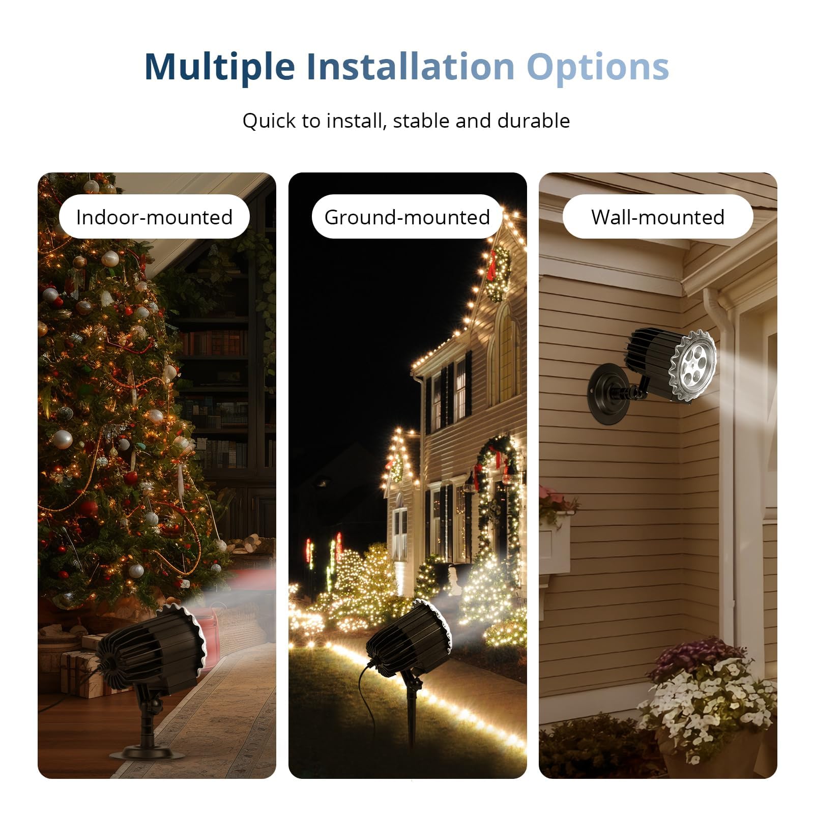 Luci proiettore Natalizie per Esterni, luci proiettore a Forma di Fiocco di Neve, luci proiettore Impermeabili per Decorazioni Natalizie di Halloween, proiettore di luci Natalizie a LED per