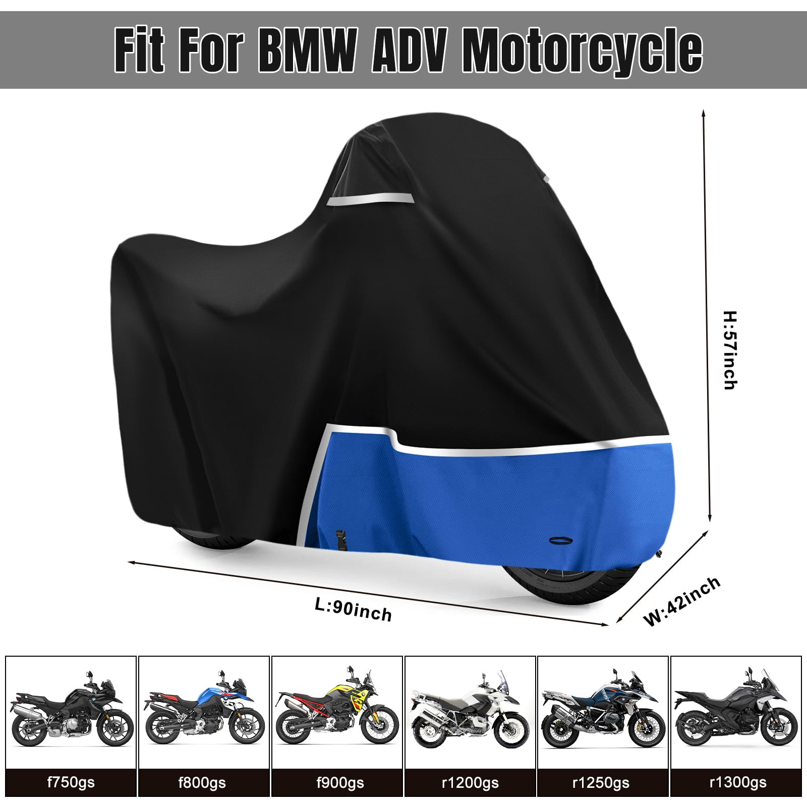 Motocyklowa Adventure do BMW r1200gs r1250gs r1300gs i f650gs f750gs f850 gs(bez bagażnika) tkanina Oxford 420D wodoszczelna plandeka na motocykl, wodoszczelna, odporna na rozerwanie plandeka na