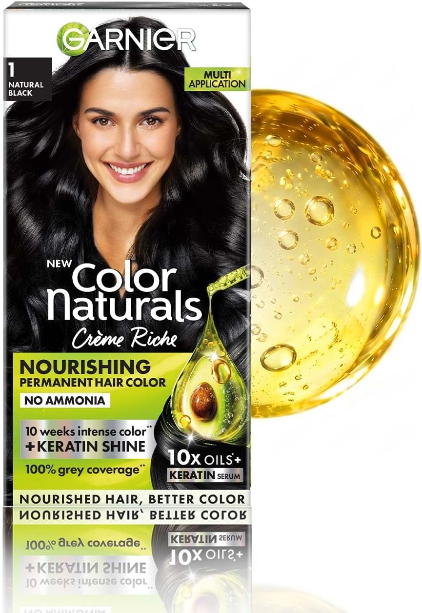 New Garnier Color Naturals infused with Keratin Shade 1 Natural Black