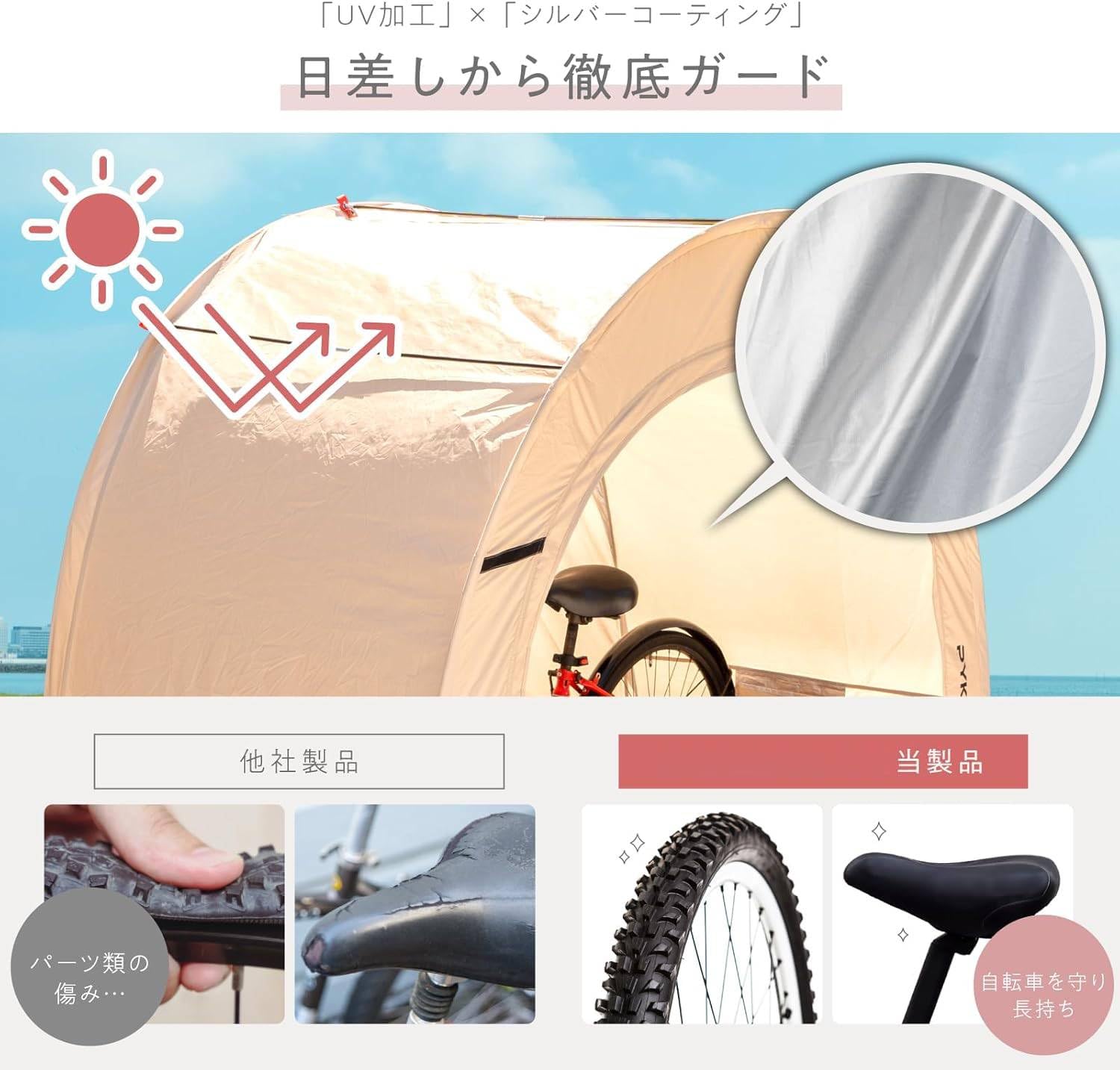 Amazon.co.jp: サイクルハウス 自転車置き場 自転車 テント 屋外 収納