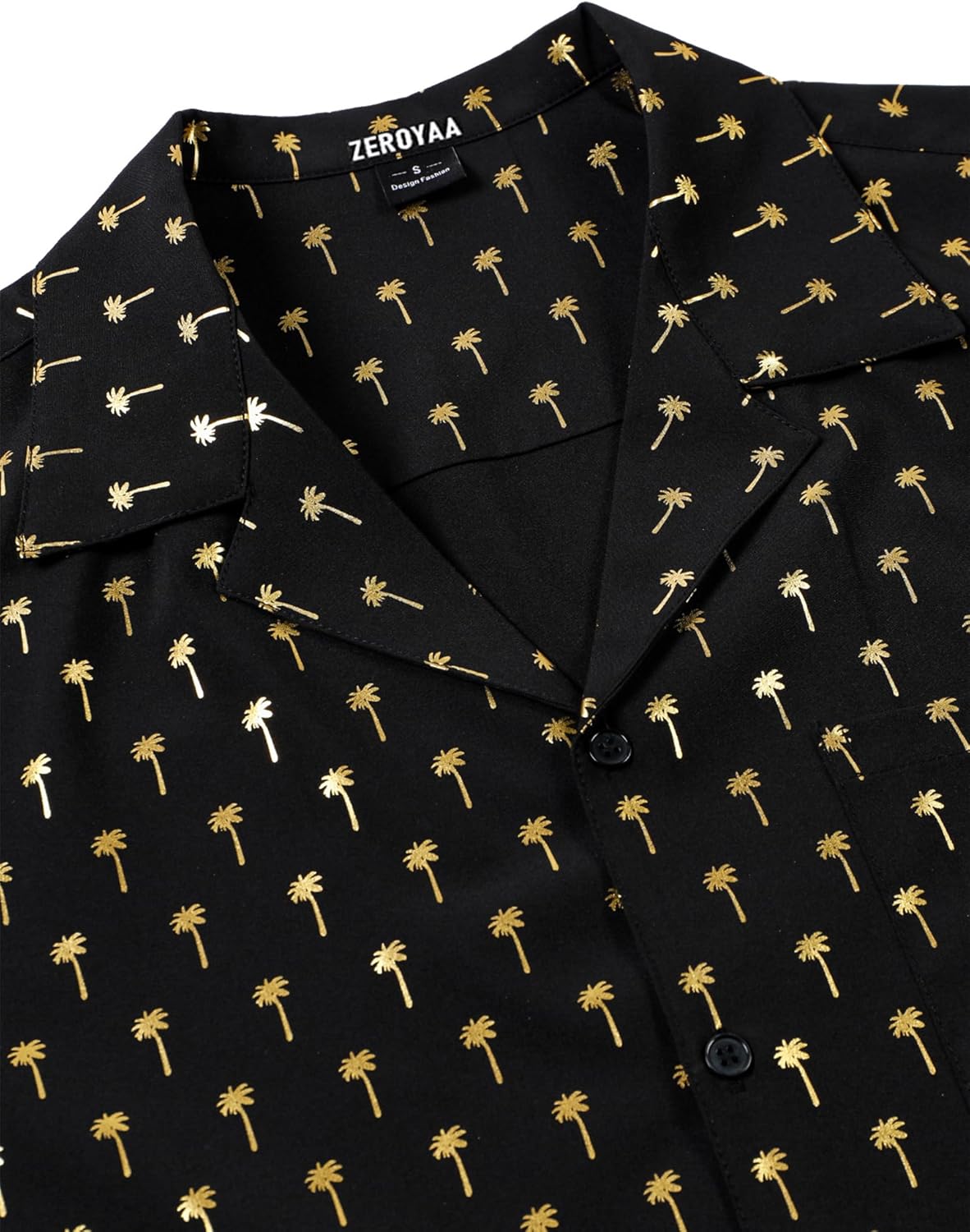 ZEROYAA Men Stylish Print Cuban Shirt Short Sleeve Button Down Relaxed Fit Shirts Beach Hawaiian Vacation Tops - Image 5