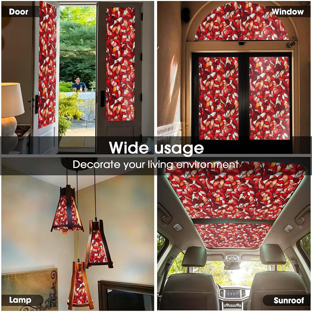 Amazon.com: Vintage Red Stained Glass 16