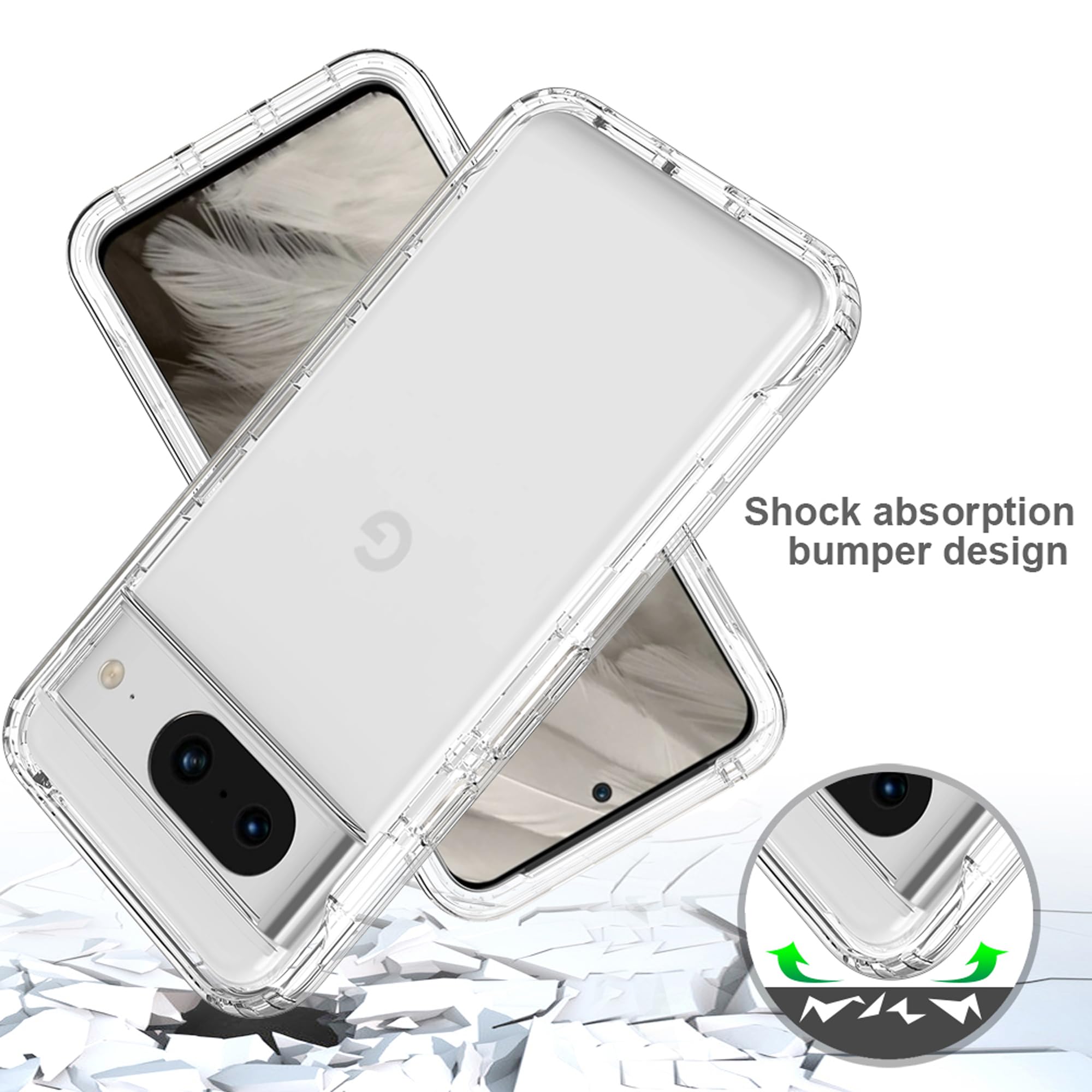 Transparente TPU-Hülle Für Google Pixel 6 – Stoßfest, Mit Displayschutz Und 360° Schutz – Kristallklar