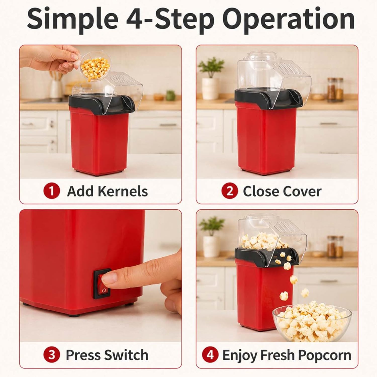 GROZY Popcorn Maker Popcorn Machine Popcorn Popper