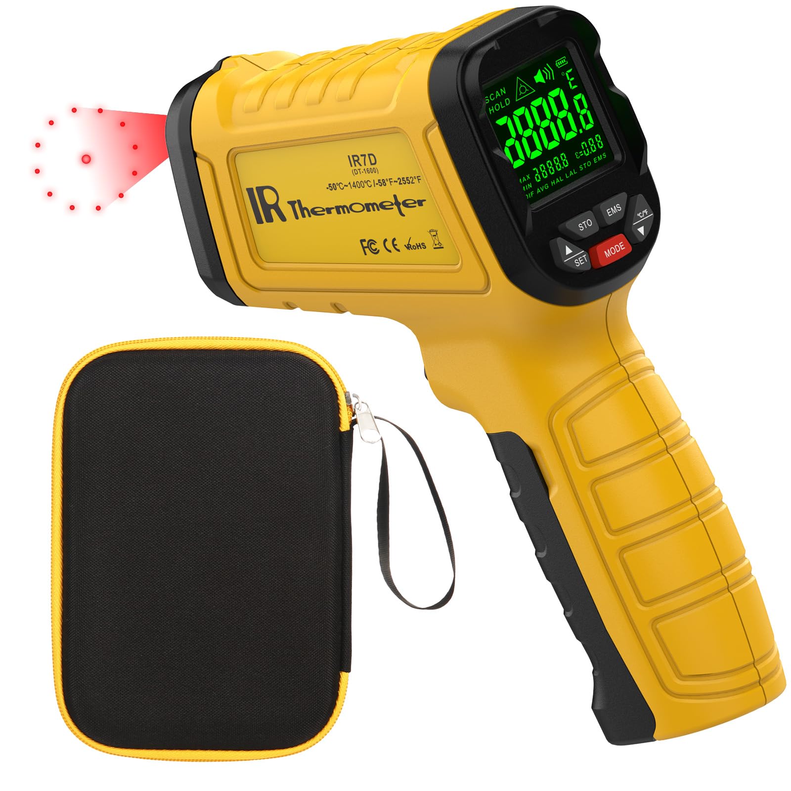 Infrared Thermometer Temperature Gun 2732°F 50:1 Pyrometer — Amazon image 10