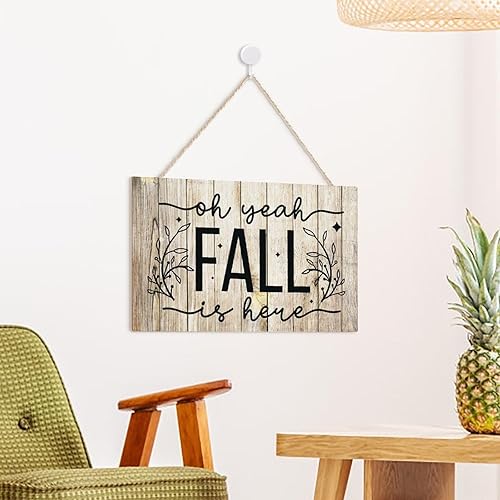 Vista 92 de Letrero decorativo para puerta delantera, decoración rústica de bienvenida de otoño para colgar en la pared, placas de madera para porche de granja