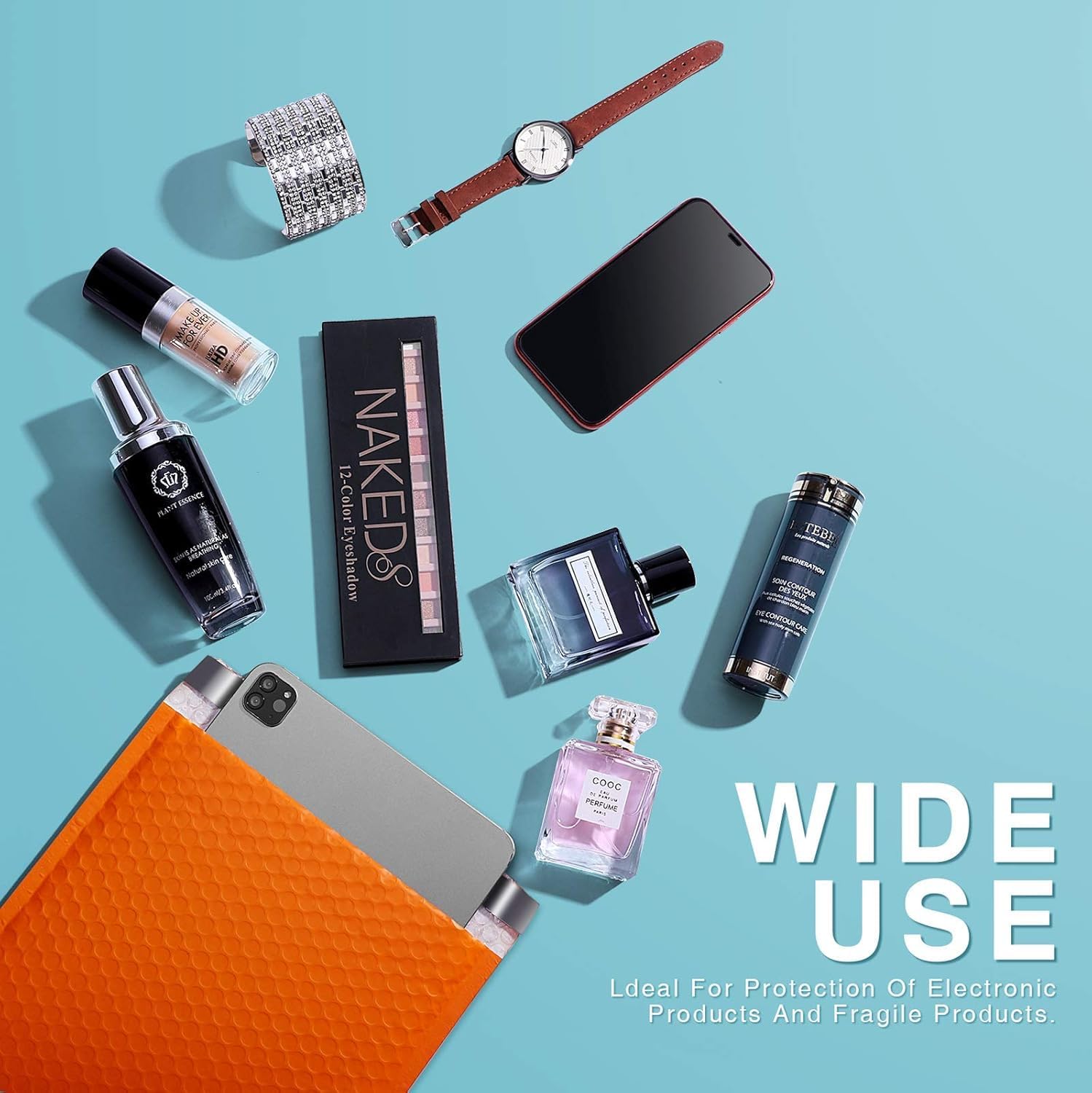 Fuxury Bubble Mailer 6x10" 600 Pack Bubble Mailers Usable Size 6x9" Shipping Padded Envelopes Self Seal Mailing Envelopes Bubble Padded for Mailing,Packaging, Small Business,Boutique,Bulk #0, Orange