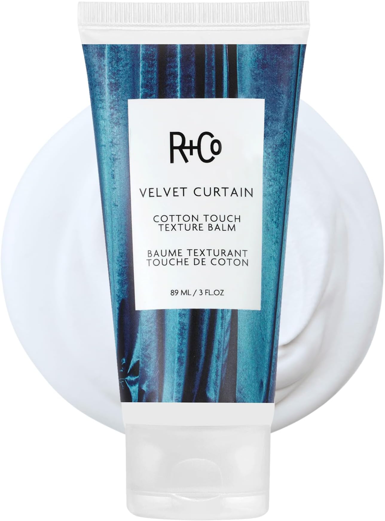 Velvet Curtain Cotton Touch Texture Balm – Lightweight Styling Balm for Frizz Control, Texture & Volume – Defines Curls & Adds Soft Hold – Hydrates Without Weight for All Hair Types – Vegan – 3oz