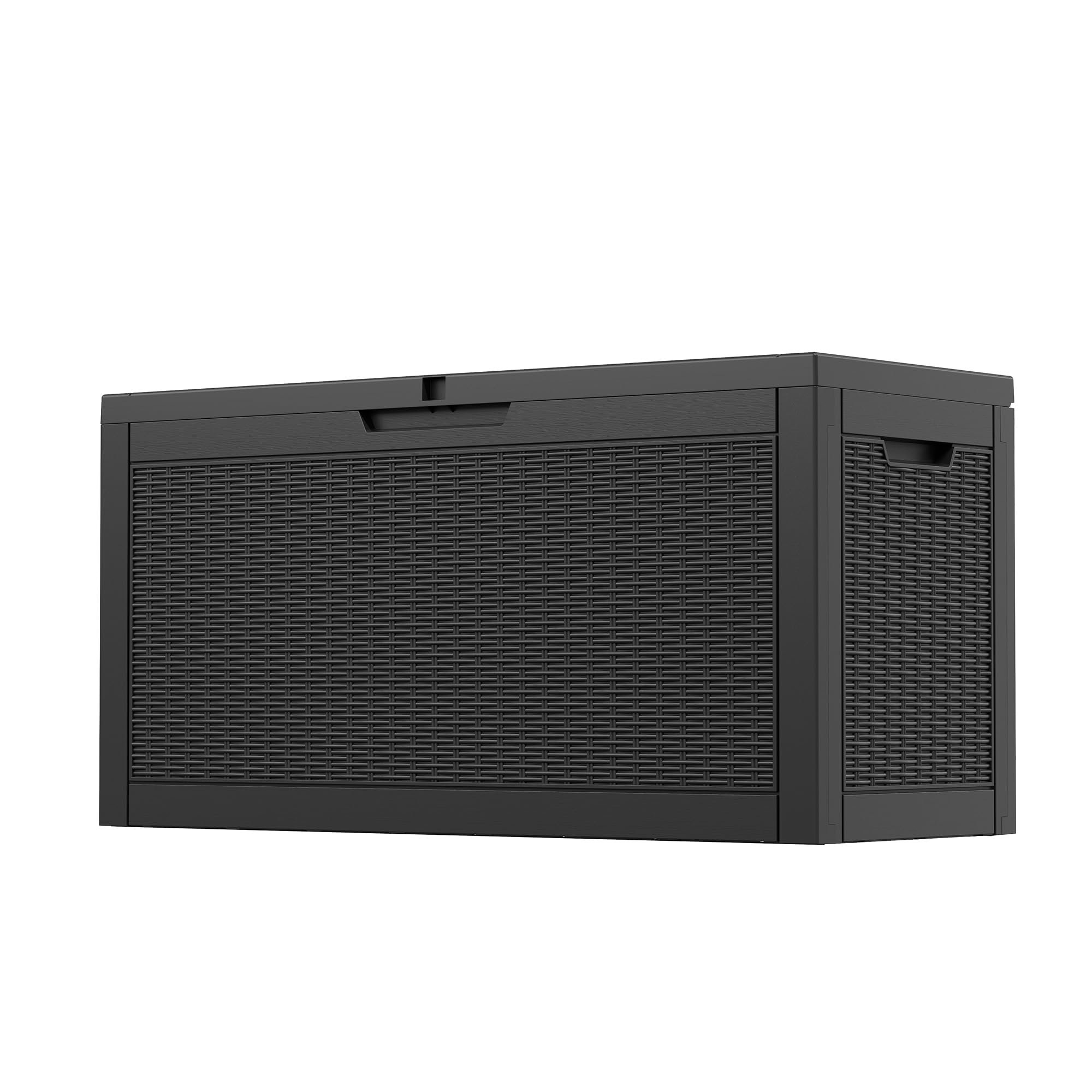 60 Gallon Deck Box, Outdoor Storage Box Waterproof Lockable,Lockable,Black