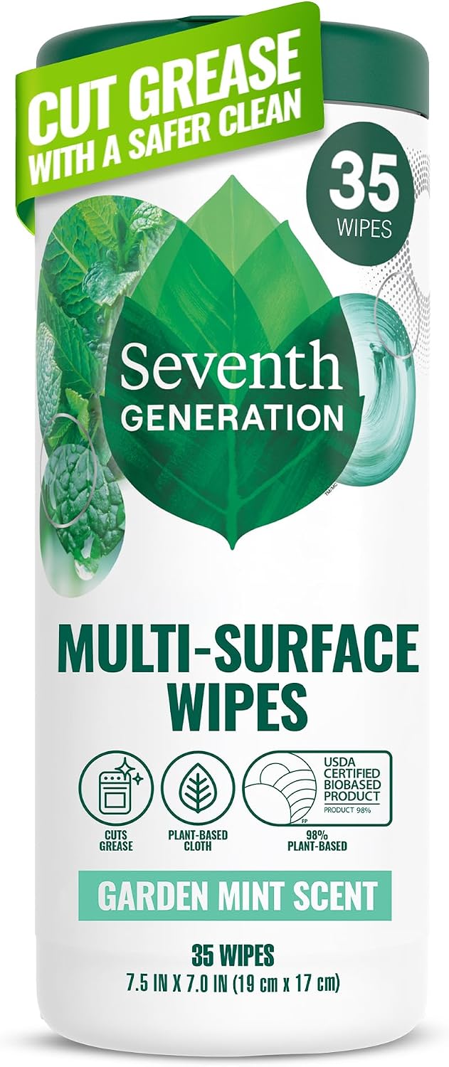 Seventh Generation Multi-Surface Cleaning Wipes (Garden Mint, 35-Count)