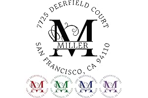 Personalized Self-Inking Monogram Stamps for Return Address