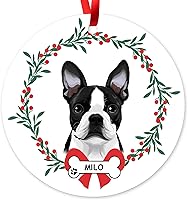 Vista 19 de Adorno personalizado de Border Collie para árbol de Navidad, regalos personalizados con nombre de mascota para amantes de los perros, decoración