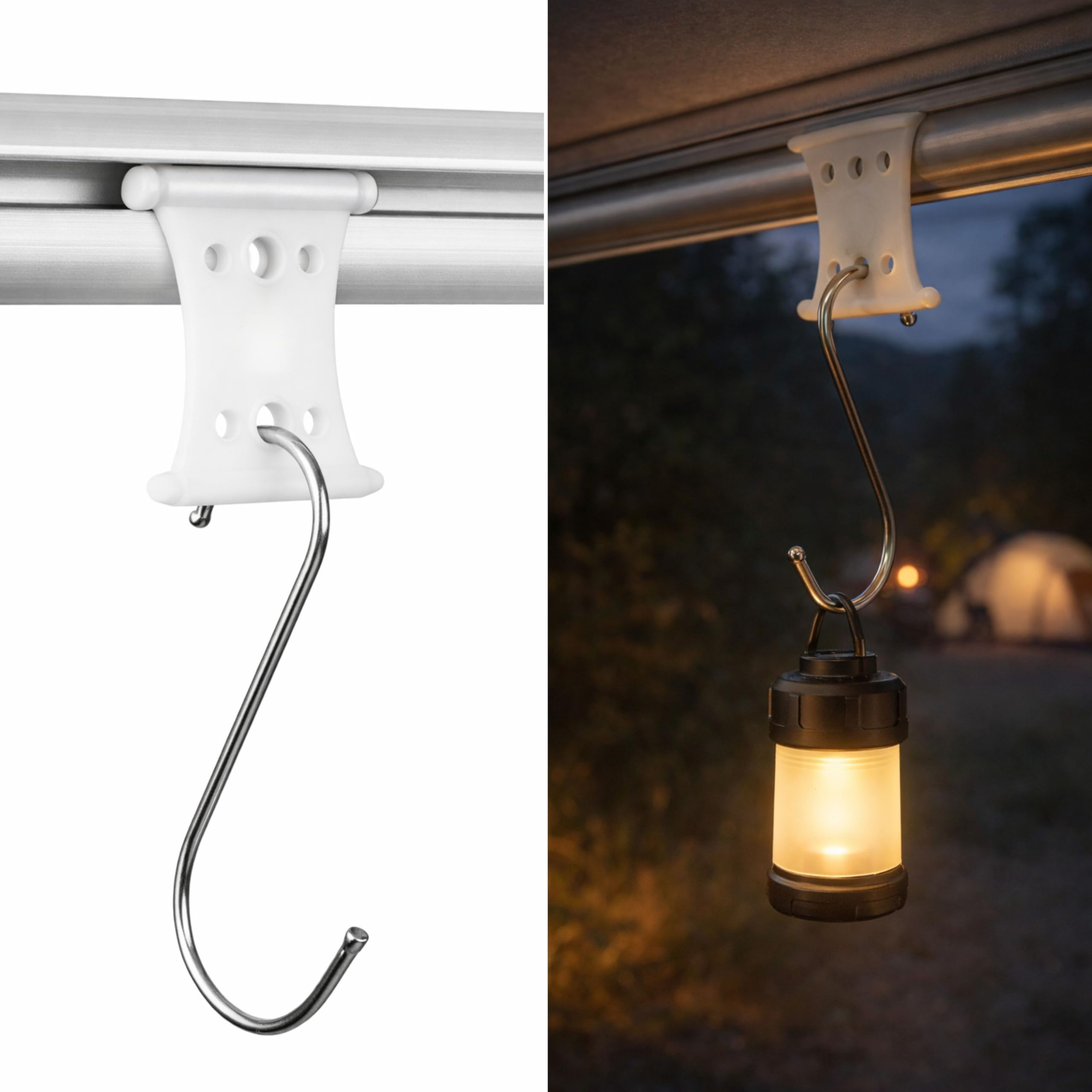Ganci In Silicone Per Rotaie Tenda Da Sole Camper/Roulotte: Confezione Da 12, Adatti A Binari Ø 5-6 Mm E 7-8 Mm, Flessibili E Resistenti - 2
