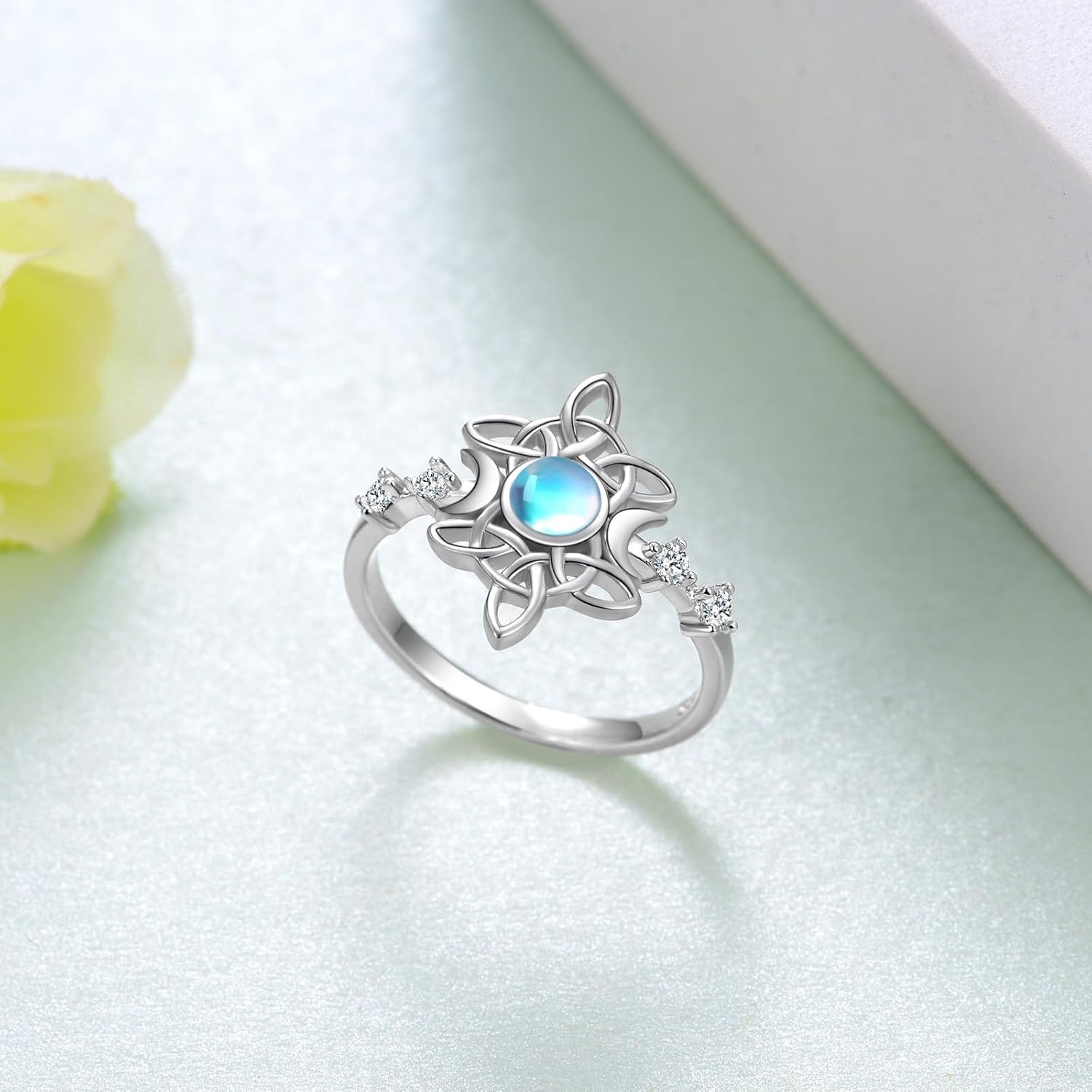 Witches Knot Ring 925 Sterling Silver Witch Rings Good Luck Irish Pagan Celtic Knot Wiccan Jewelry Gifts for Women - Image 3