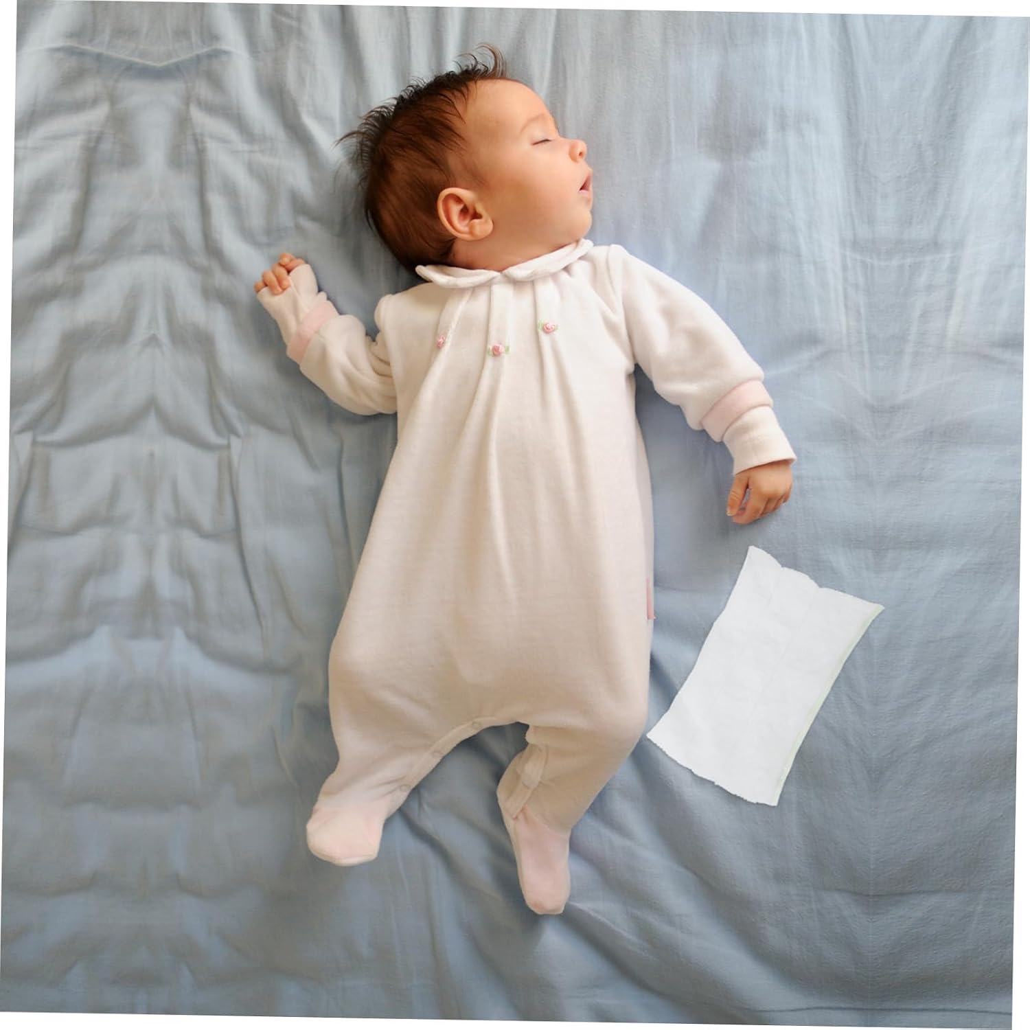5pcs Diaper Covers for Newborn Boys Breathable Mesh Material, Quick Dry, Reusable, Lightweight Diaper Pants for Summer Crawling White