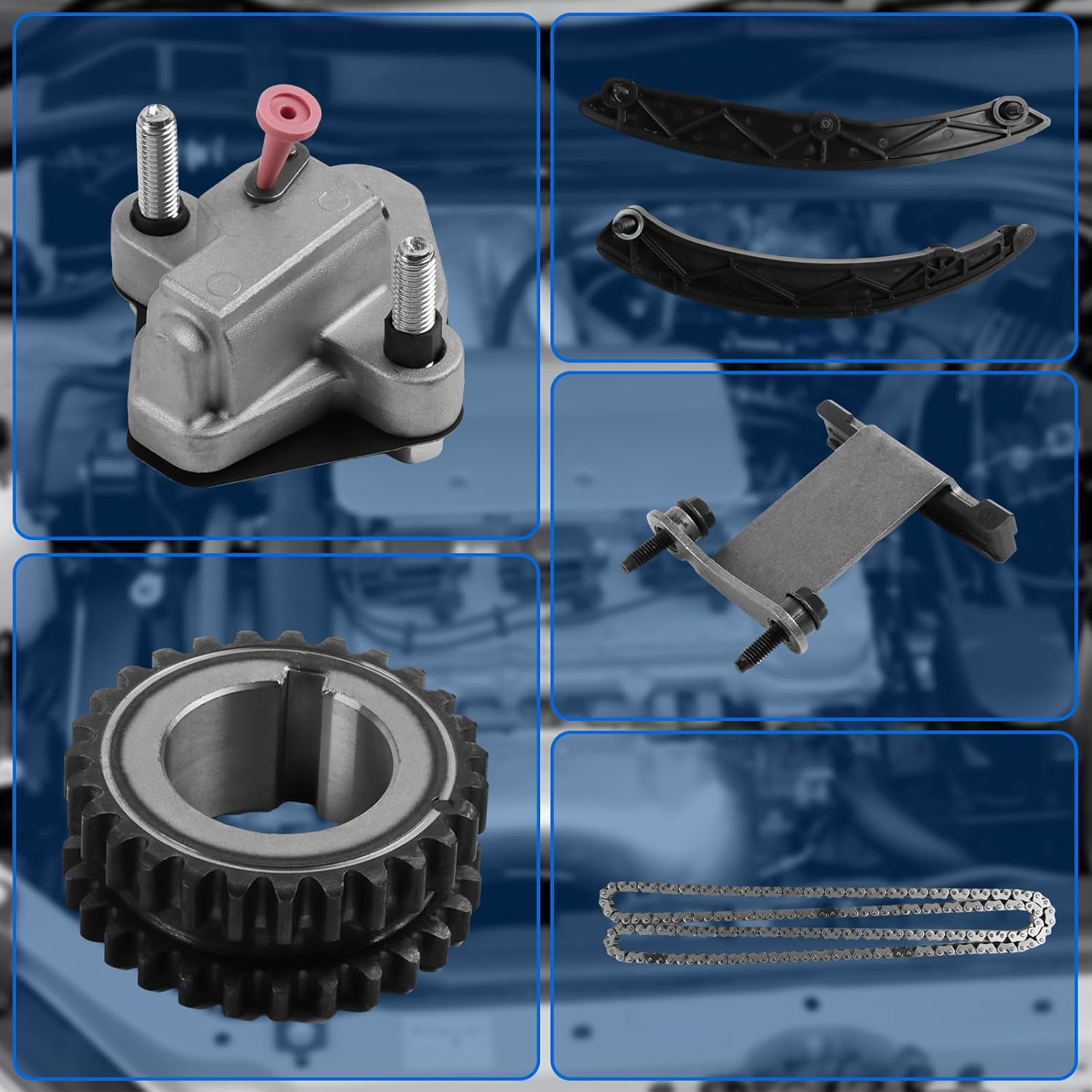 12672278 Engine Timing Chain Kit Fits for 1.4L 1.5L Cruze Equinox Malibu Encore, Replace OE 12660118, 12672278, 12656544, 12666740