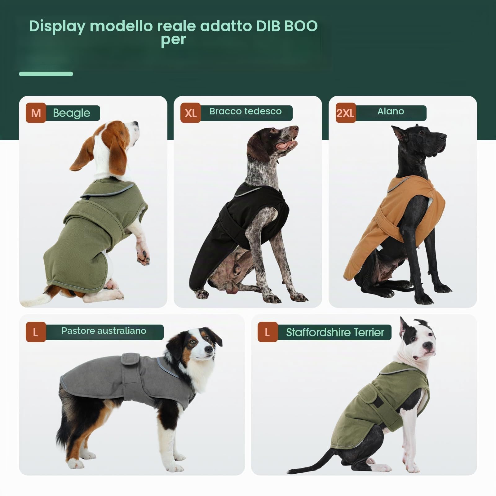 Kuoser Cappotto impermeabile per cani Giacca per cani per cani piccoli e di taglia media, Cappotto invernale in tela riflettente per cani di taglia grande Cappotto per cani Giacca in pile per cuccioli