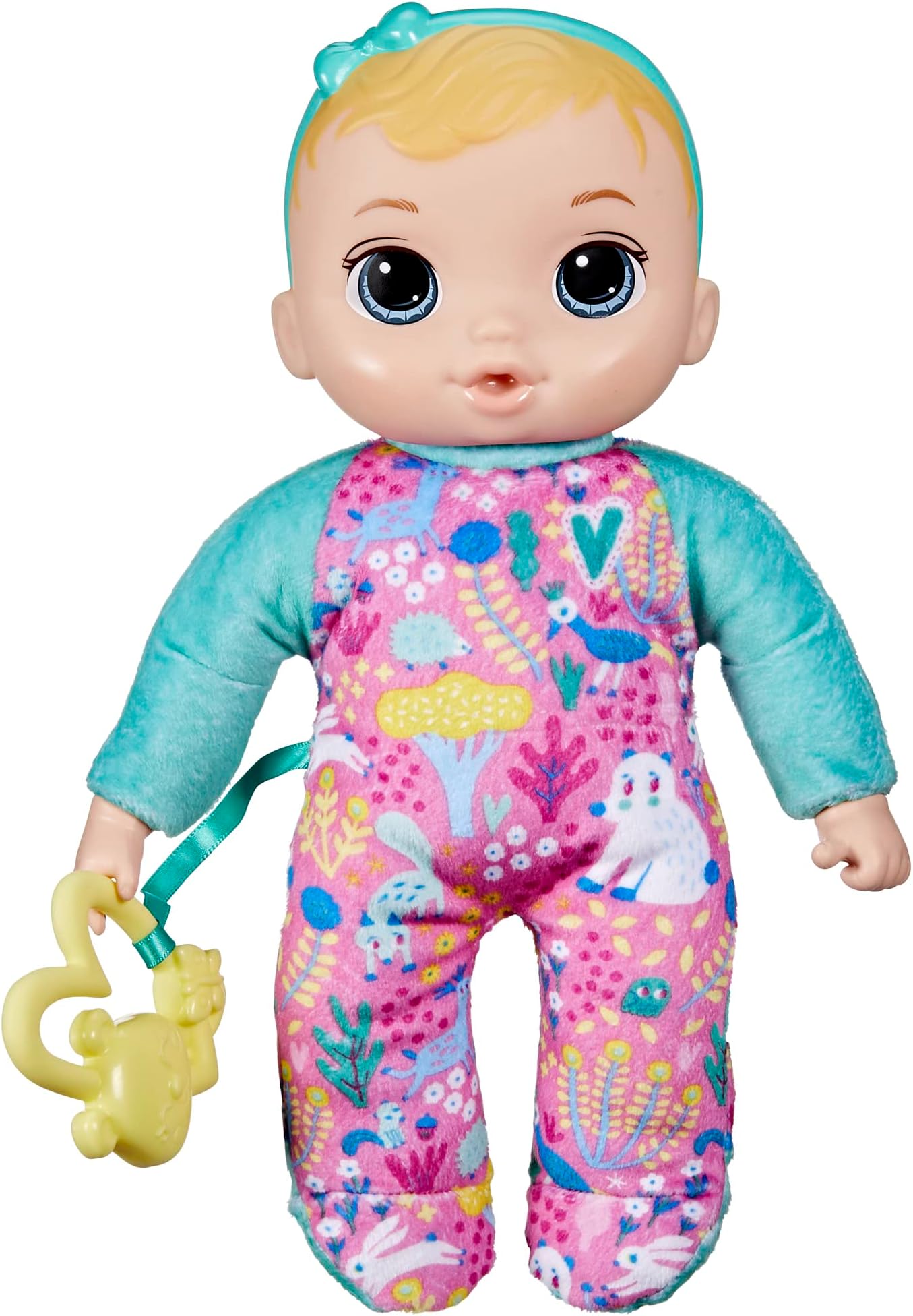 Soft โn Cute Doll, Blonde Hair, 11-Inch First Baby Doll Toy, Washable Soft Body, Toddlers Kids 18 Months and Up, Teether Accessory