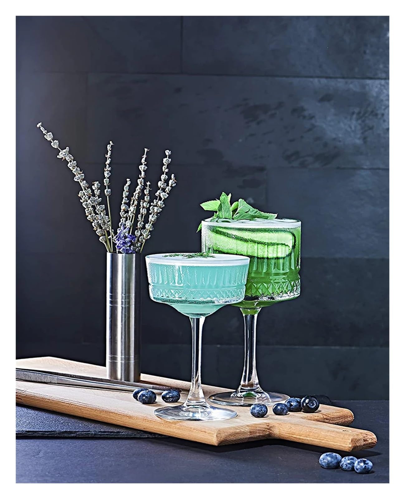 Genérico vasos de cristal 240ml Goblet Cocktail Glasses, Champagne Cups(235ml Clear1PCS)