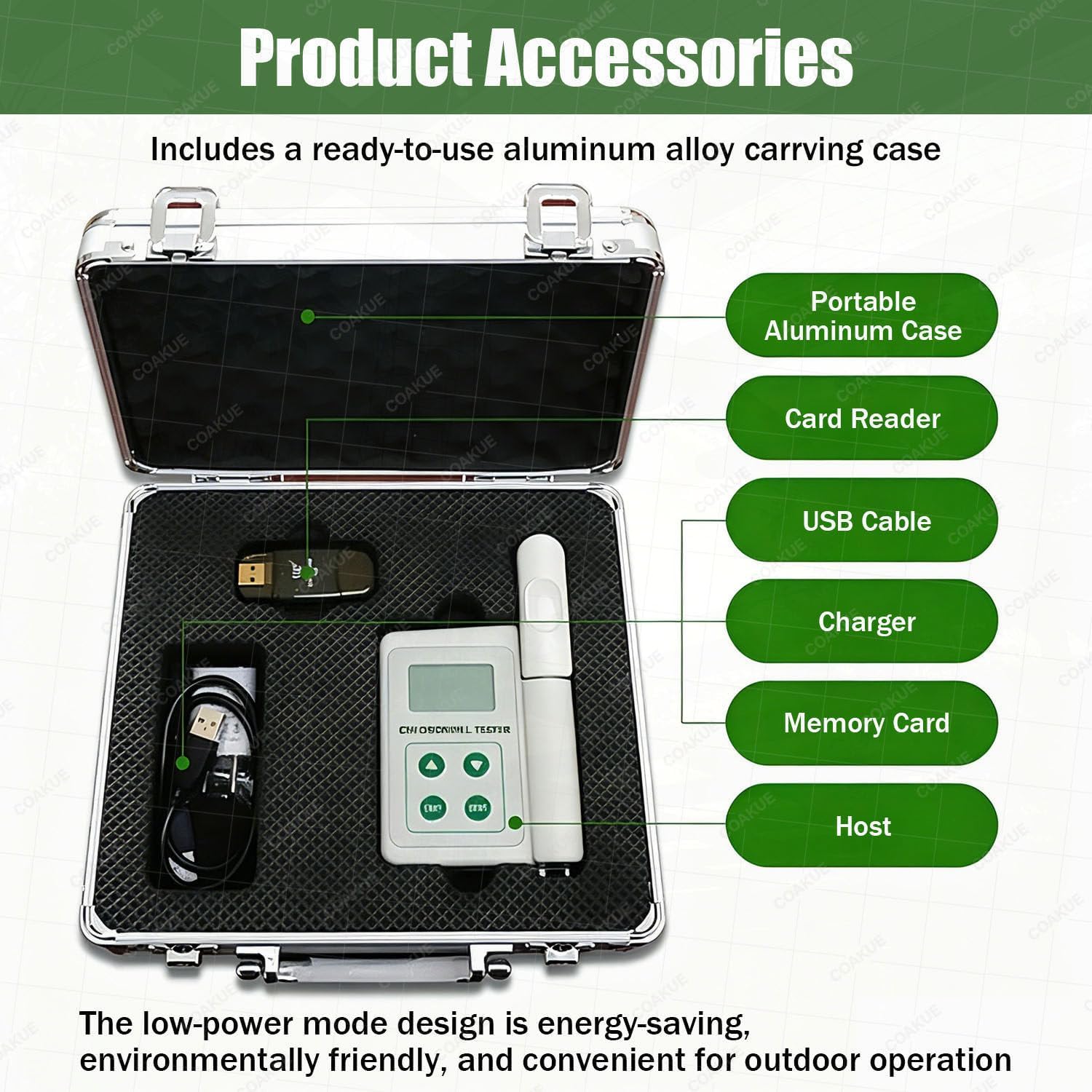 Portable Chlorophyll Meter, Handheld Chlorophyll Analyzer, Rechargeable Plant Chlorophyll Meter, Chlorophyll Range 0.0-100 SPAD, for Farmers, Gardeners, Scientists A
