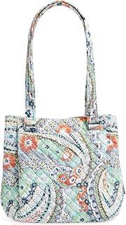 Bolsa de ombro de algodão com vários compartimentos, Citrus Paisley - Algodão reciclado, One Size