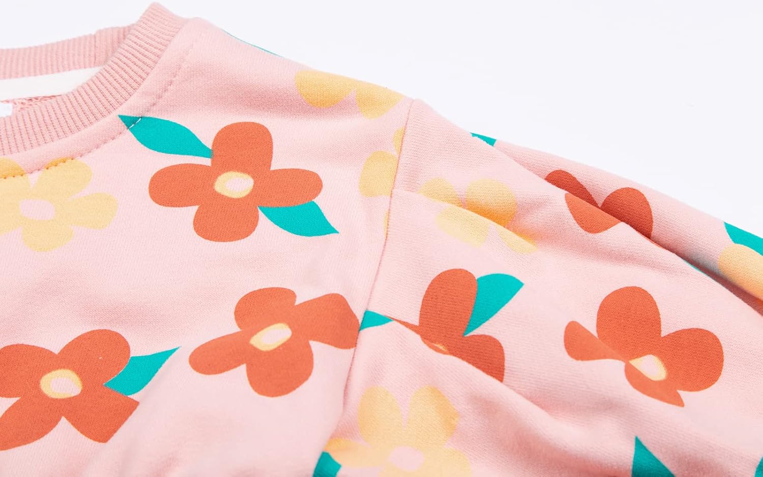 Mud Kingdom Little Girls Love Heart Smocked Sweatshirt Dress Long Sleeve Colorful - Image 4