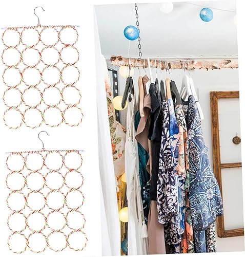 Miniatura 4 de Cabilock Perchero plegable para ropa para bufandas, perchas plegables para corbatas, perchero plegable para bufandas, organizador de armario,