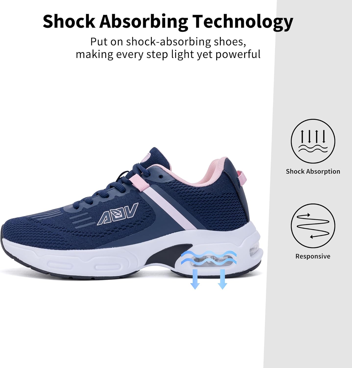 Women Arch Support Walking Shoes Orthotic Sneakers for Plantar Fasciitis Tennis Running Shoes - Image 3