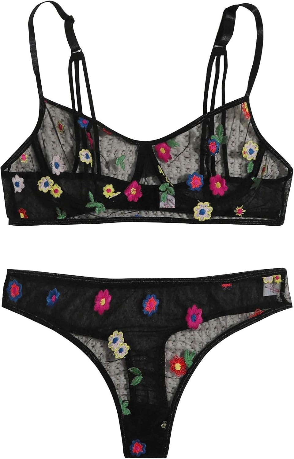 3 Piece Lingerie Set Lingerie Black