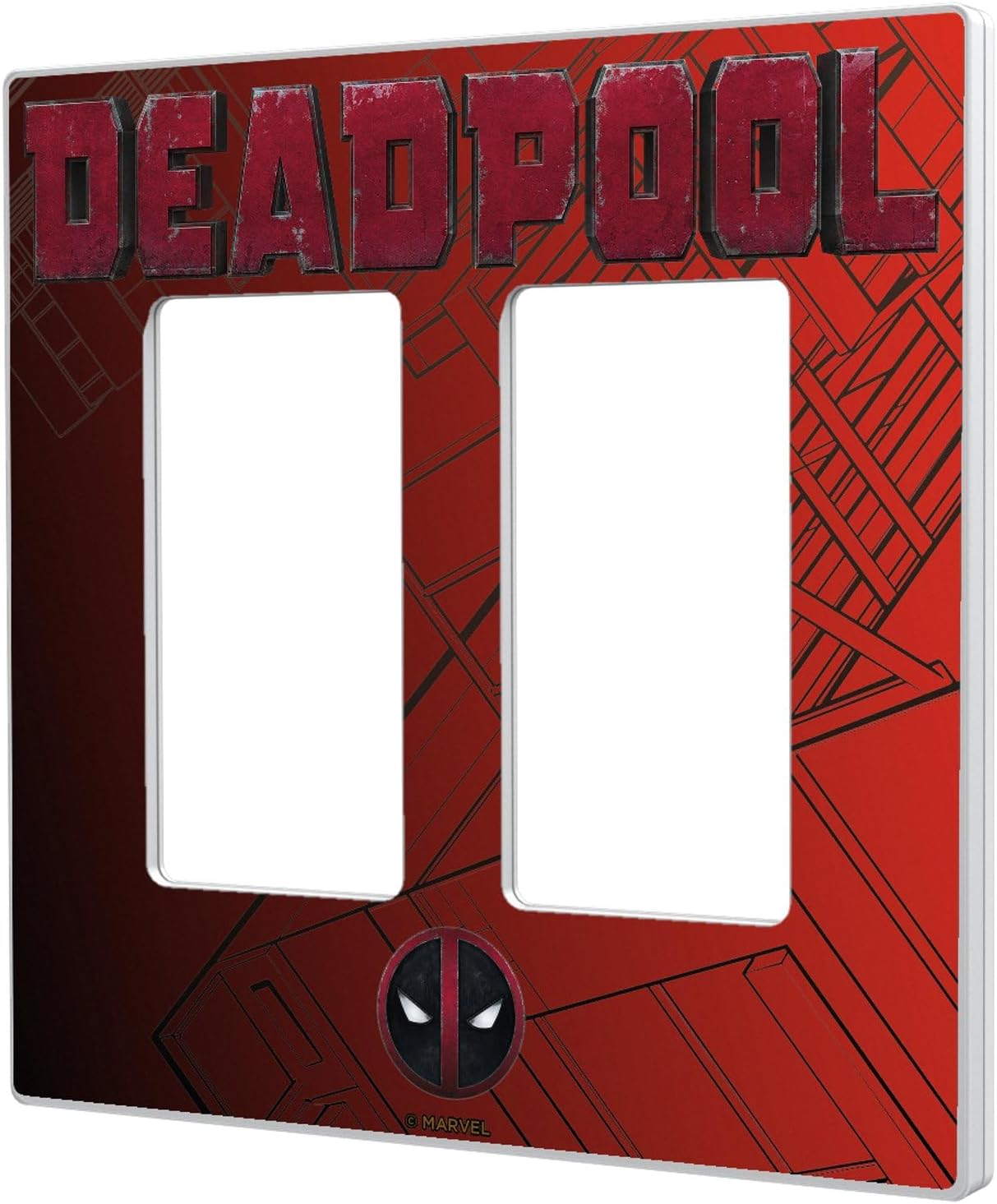 Marvel Deadpool MechLine Hidden-Screw Light Switch Plate for Double Rocker