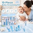 10-in-1 Baby Grooming Kit | Portable Newborn Essentials with Nail Clippers, Brush, Comb, Scissors, Tweezers | Infant & Toddler Healthcare Set | Perfect Baby Shower Gift for Boys & Girls gallery image