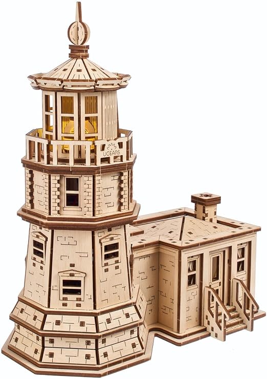 UGEARS Split Rock Lighthouse 3D Puzzle – Kit Miniatura Fai Da Te ...