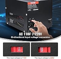 Vista 3 de VEVOR Transformador convertidor de voltaje, 1000 W, transformador elevador/descendente de servicio pesado, conversión de 110 voltios a 220 voltios
