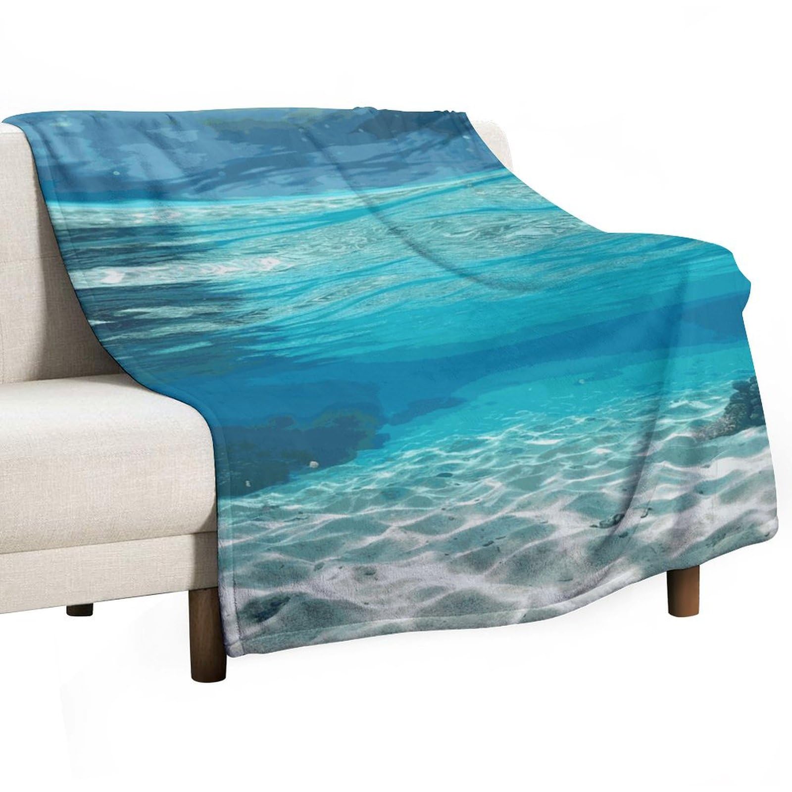 Couverture polaire flanelle légère épaisse jeté de lit canapé motif marin toutes saisons