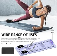 Aisny Összecsukható Pilates Reformer Pad LED Számlálóval - Multifunkciós Edzőpad Automata Visszarúgással és Állítható Fogantyúval, Rózsaszín 3
