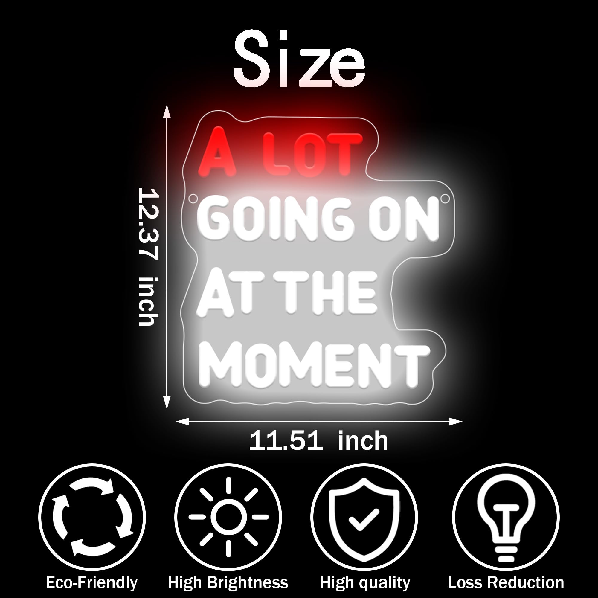 Insegna al neon "A Lot Going on the Moment", per stanze in stile città musicale, decorazione per camera da letto, bar, studio, per feste e decorazioni per la casa