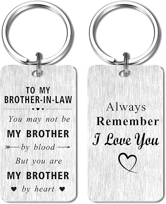 Jzxwan Brother in Law Gifts for Birthday Wedding Thank You Present Keychain