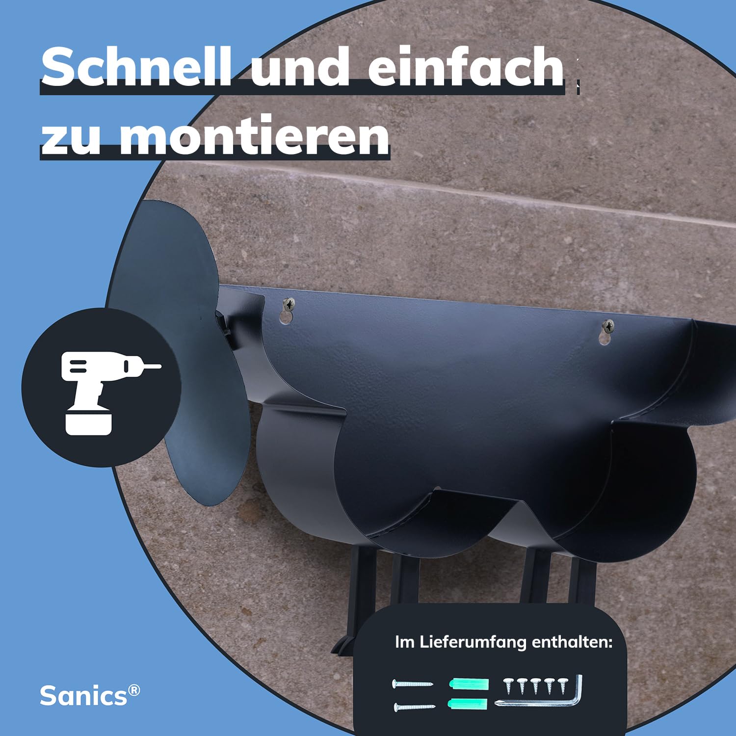Ersatzrollenhalter Freistehend - WC Papierhalter Hängend - Wandhalterung - Hund - Toilettenpapierhalter Tiere - Schwarz