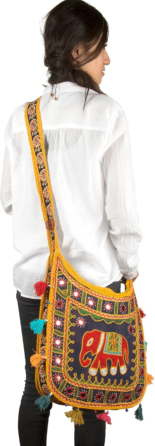 Crossbody Shoulder Hobo Messenger Elephant Bag Colorful Travel Books Casual