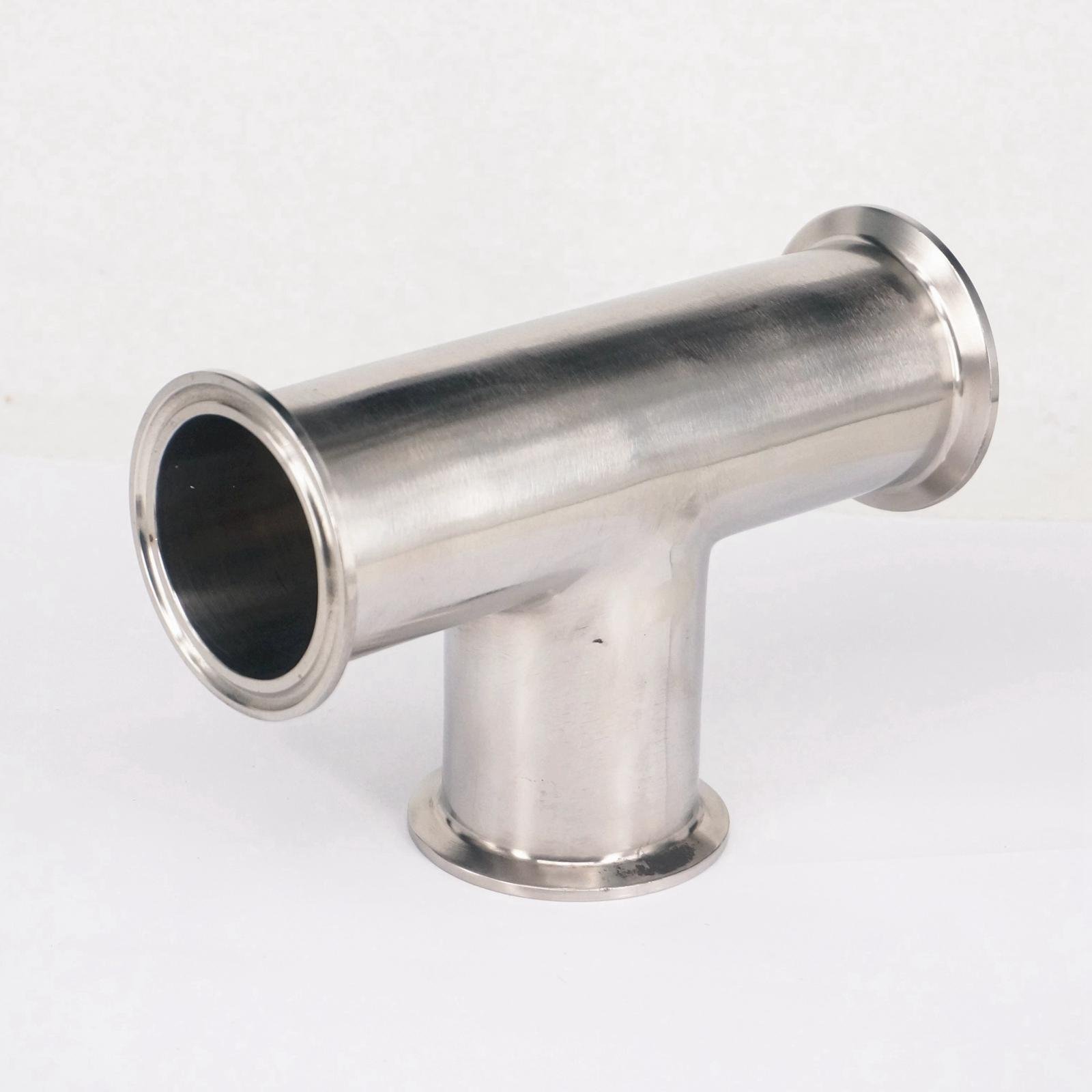 Raccordo a T in acciaio inossidabile 304 con ghiera da 2" e morsetto Tri-Clamp for tubo OD 51 mm