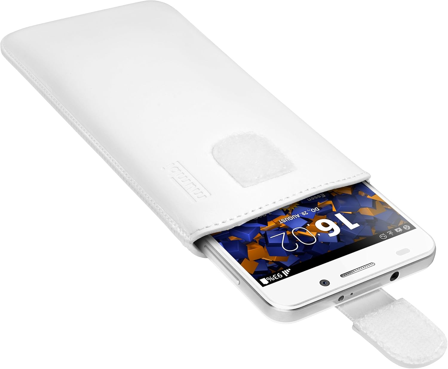 mumbi Premium Real Leather Cover Case for Huawei Ascend W1 Ascend W1 Case Flip Case Cover Protector