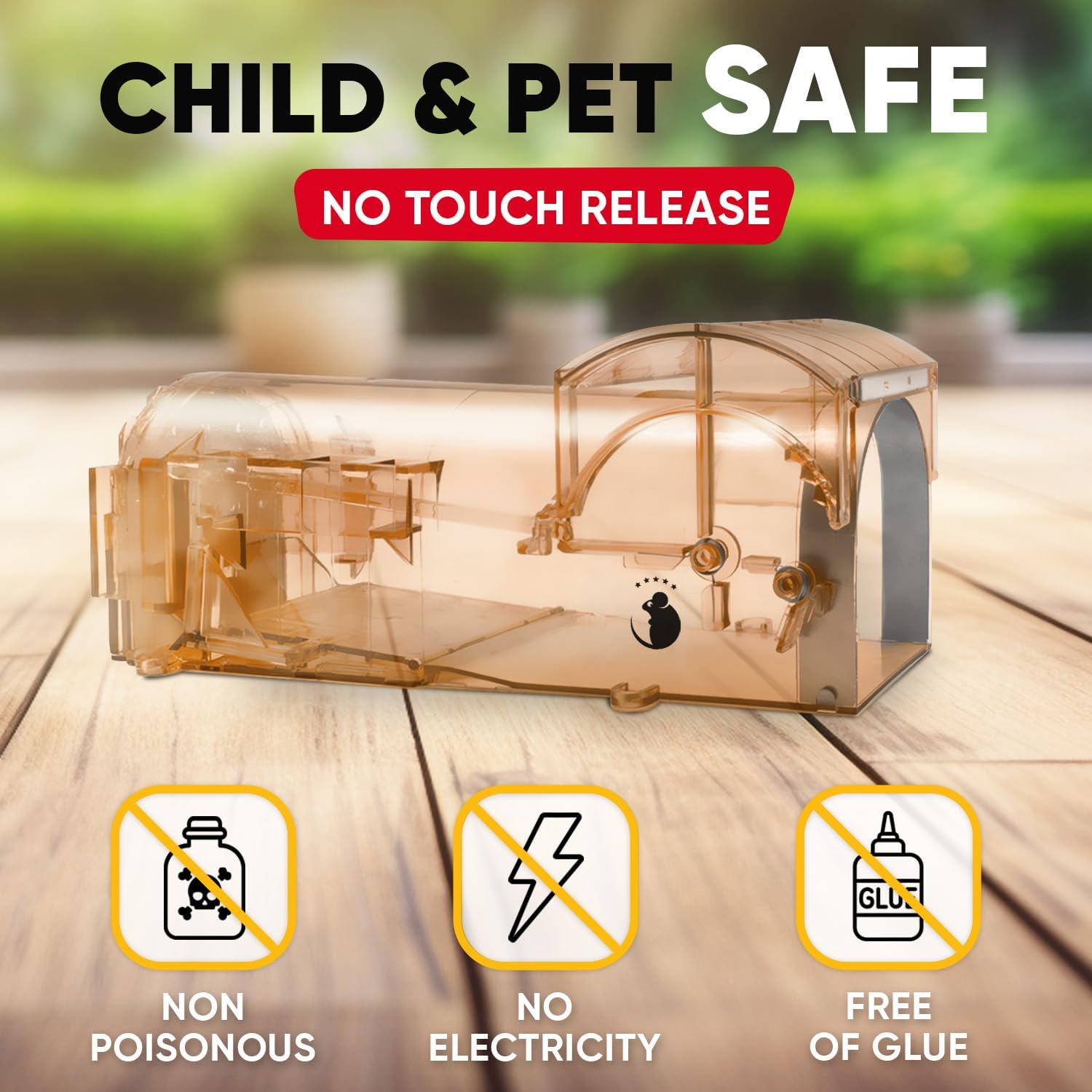 Humane Mouse Traps Indoor for Home Live Mouse Trap Catch and Release Mouse Traps Indoor Humane No Kill Mice Trap for House Indoor Reusable Mousetrap Trap Rat Trap Rodent Trap Alternative to Bucket