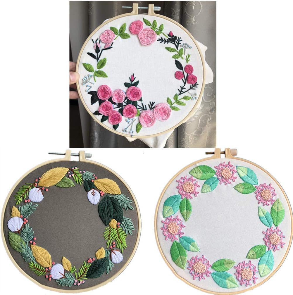 Abillyn Embroidery Starter Kit Garland I Love You Stamped with Printed Pattern Cross Stitch Embroidery Kits (Garland 4) image 5